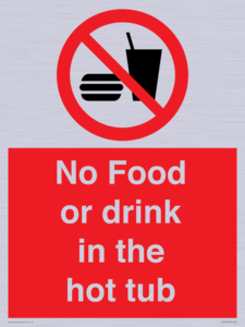 No Food or drink in the hot tub